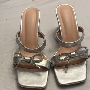 Elegant Silver Women's Sandals